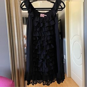 Juicy Couture Black Ruffle Mini Dress